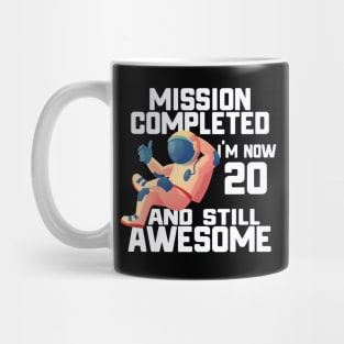 20th birthday astronaut 20 years old outer space birthday Mug